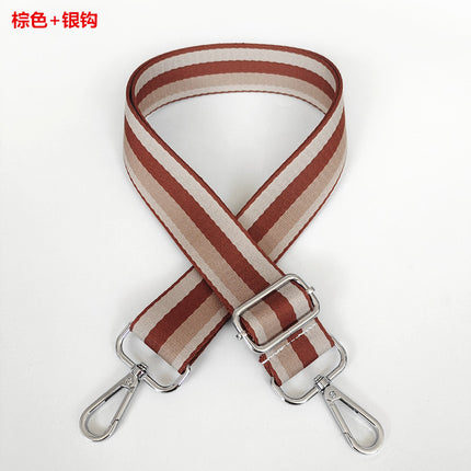 Thickened Color Stripe Wide Shoulder Strap Adjustable Shoulder Crossbody Bag Strap Small Fresh Women's Bag Extended Belt Wholesale Belt