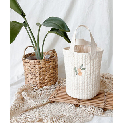2023 Baby Stroller Storage Hanging Bag Bottle Diaper Bag Cloth Bag Portable Bucket Bag Cotton Storage Bag