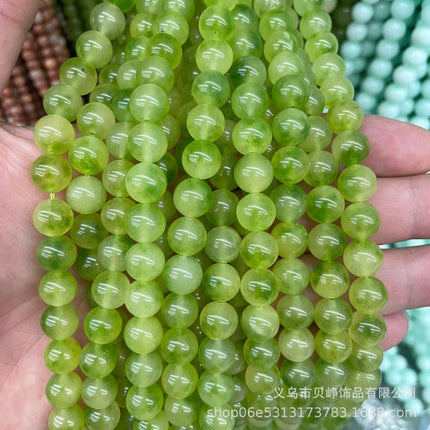 Wholesale high quality chalcedony aquamarine jasper aquatic grass jade loose beads semi-finished jewelry accessories DIY bracelet with beads