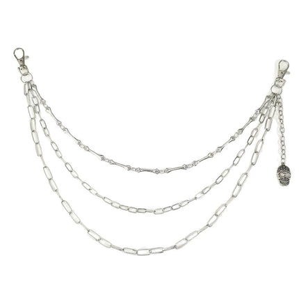 European and American Fashion Trendy Denim Jk Metal Pants Chain Hip-Hop Rock Bone Chain Skull Pendant Personalized Pants Chain