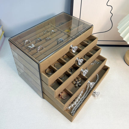 Jewelry Storage Box, High-End and Exquisite New Multi-Layered Earrings, Earrings, Rings, Necklaces, Bracelets, Multi-Layered Storage Boxes