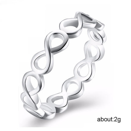 Casual and Personalized Cut Out Figure-Eight Surround Ring for Women, Fashionable Ring Accessories, Jewelry, Hot-Selling Items