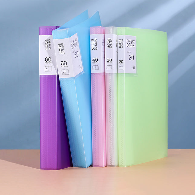 Information Booklet Transparent Insert A4 File Bag Pp Waterproof Student Test Paper Storage Folder Large Capacity Certificate Collection Book