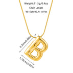 B necklace / Gold - with chain