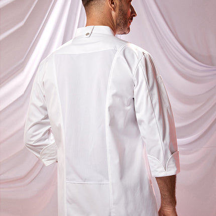 Zhenyao Chef Uniform Long-Sleeved Zipper Style Autumn and Winter Clothing Restaurant Hotel Chef Work Clothes Cotton Blend Professional New Style