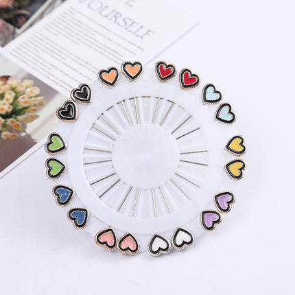 2024 new painting oil drop a variety of five-pointed star flower mini silk towel buckle pin yarn fixed artifact wholesale