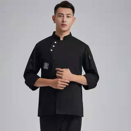 Chef's Clothes Short-sleeved Men's and Women's Restaurant Long-sleeved Autumn and Winter Kitchen Western-style Baking Cake Shop Chef's Work Clothes