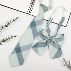 Heart to heart plaid (tie + collar flower)