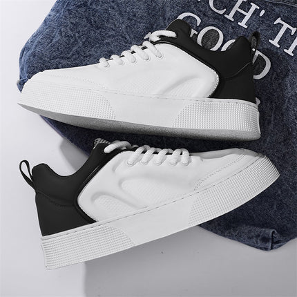 Men's Shoes Spring New Low-top Fashion White Shoes Men's Leather Casual Shoes Men's Four Seasons All-match Sports Sneakers