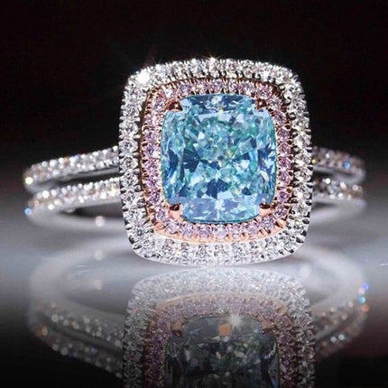 Square ring hot selling luxury fashion niche high sense Amazon supply r4994