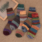 Men's style - thick line vertical strips / 5 pairs (men’s sizes 39-44)