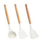 3-piece set with wooden handle