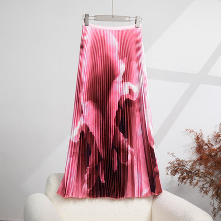Fashion Suit Women's Skirt Outfit Complete Set of Pleated T-Shirt Tops and Skirts Casual Elegant Two-Piece Set