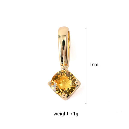 European and American Fashion Free Assembly DIY Accessories Twelve Birthstones December Birthstone Pendant Colorful Zircon Color Retention
