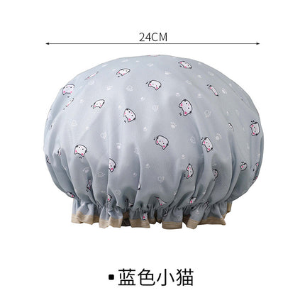 Double-layer shower cap waterproof shower head set household women's summer shower cap hair set kitchen anti-oil smoke film special wholesale