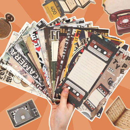 Xinmo Creative Fun Full Set Pet Sticky Notes Journal Drawing Materials DIY Gift Vintage Sticker Set