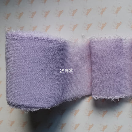 Ins Hand-Torn Raw Edge Ribbon Bouquet Satin Ribbon Ribbon Dried Rose Wedding Flowers Tied Chiffon Lace