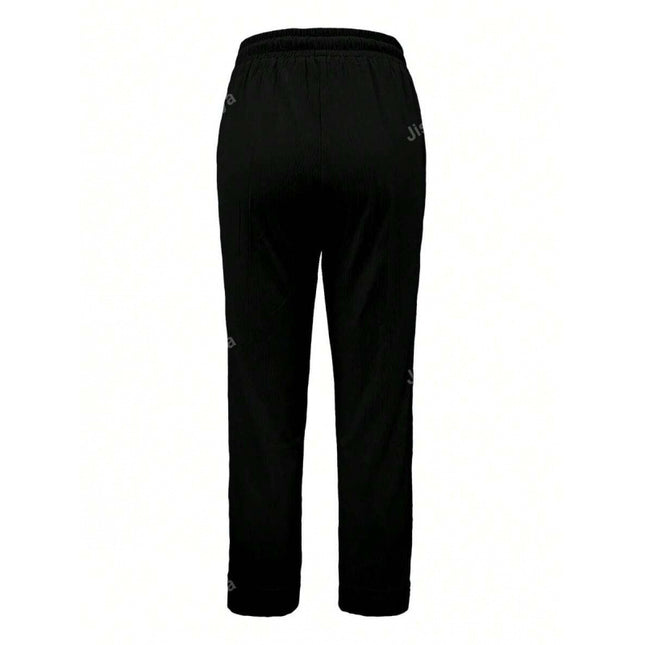 Cross-Border Export New Dropshipping Aliexpress Bottoms Button Detail Drawstring Waist Pants