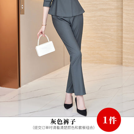 High-end professional suit spring and autumn fashion temperament goddess style skirt administrative overalls front desk manager interview tooling