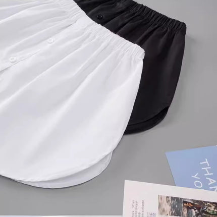 Sweatshirt Companion Layering Magic Shirt with Fake Hem Versatile Little White Dress Base Skirt Inner Layer to Cover Hips and Butt Curtain