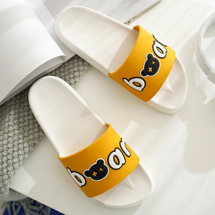 Women's Home wear-resistant slippers indoor bathroom non-slip slippers couple outdoor casual cartoon cute sandals
