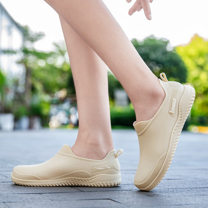 Spring and Autumn Rain Boots Women's Waterproof Shoes Kitchen Work Non-Slip Short Plastic Shoes Outerwear Adult Four Seasons Water Boots Fashion