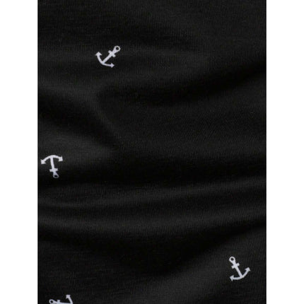 Cross-Border Foreign Trade New Shirt Men's Summer Anchor Pattern Striped Short-Sleeved Casual Commuting Style