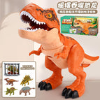 Orange devouring tyrannosaurus rex 1 cage with 4 small dinosaurs [English color box]]