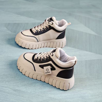 Paul Tandino Women's Cotton Shoes, Round Toe, Artificial Pu Women's Cotton Shoes, Front Lace-Up, Height-Increasing Casual Women's Shoes, Factory Direct Sales