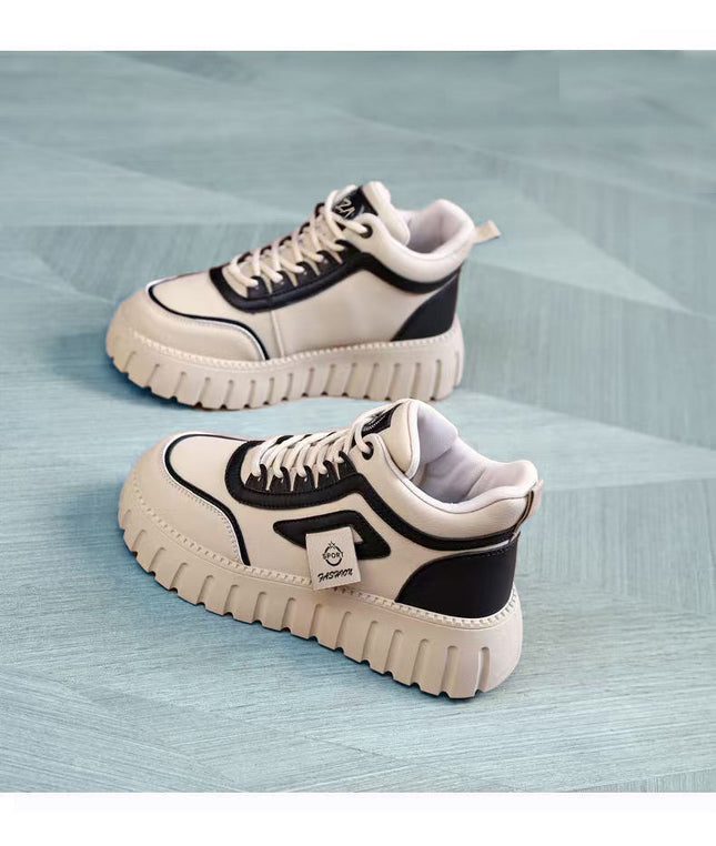 Paul Tandino Women's Cotton Shoes, Round Toe, Artificial Pu Women's Cotton Shoes, Front Lace-Up, Height-Increasing Casual Women's Shoes, Factory Direct Sales