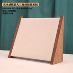 Walnut color large triangle necklace rack beige
