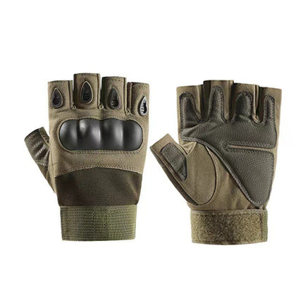 Gloves Outdoor Tactical Half-Finger Cycling Gloves Men's Mountaineering Fitness Training Iron Anti-Slip Electric Vehicle Black Hawk Gloves