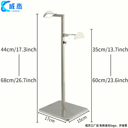Cross-border Source Stainless Steel Display Hanging Bag Display Rack Women's Bag Rack Support Bag Rack Floor Adjustable Bag Rack