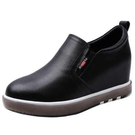 Women's Height-Increasing Shoes 2024 New Women's Soft-Soled White Shoes Women's Sports Shoes Women's Leather Shoes Women's Flats