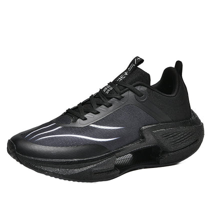 Summer 2024 New Breathable Trendy Versatile Sports Casual Men's Wear-Resistant Thick-Soled Height-Increasing Black Dad Sneakers