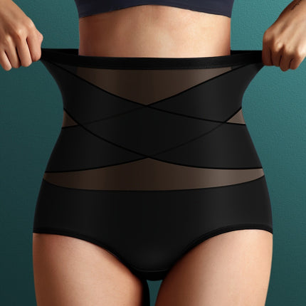 Amazon Cross-border Explosive Shaping Pants Cross Ice Silk High Waist Belly Tinting Panties Women Thin Hip Breathable temu
