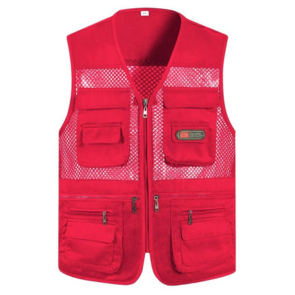 Cross-Border Outdoor Multi-Pocket Vest Men's Fishing Vest Photography Middle-Aged Men's Tops Work Clothes Middle-Aged and Elderly Dad Wear