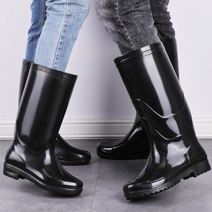 Rain Shoes Water Shoes Men's Rain Boots Short Medium High fleece-lined Labor Protection Fishing Sea-driving Kitchen Site Car Washing Wear-resistant Non-slip