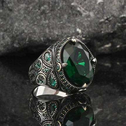 Wish Hot-Selling New Men's Ring Cross-Border European and American Retro Ring Fashion Personalized Ring