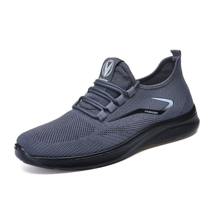 Plus Size Export Fly Woven Men's Shoes Spring Cross-Border Shoes Men's Casual Shoes Polyurethane Breathable Mesh Sports Shoes for Men