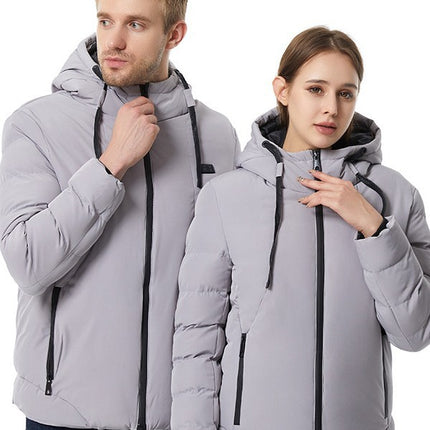 Cross-Border Popular Smart Heating Clothing Outdoor Hooded Thickened Casual Men's and Women's Cotton Clothing Constant Temperature Cold-Proof Heating Jacket