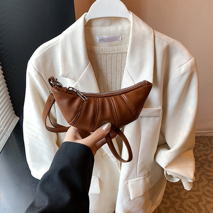 Halter Neck Niche Cute Croissant Bag Fashion Trend Mini Dumpling Bag Crossbody Bag High-End Shoulder Bag