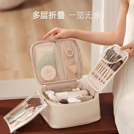 Cosmetic Bag Women's 2025 New Portable Cosmetic Case Travel Cosmetic Brush Bag Large Capacity Cosmetic Storage Bag High-end