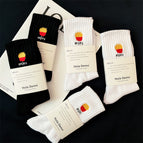 [5 pairs] 2 black french fries and 3 white french fries / One size fits all 39-44