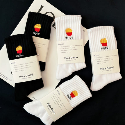 Socks Men's Cotton Socks Autumn and Winter Explosions Men's Long Socks New Embroidered Men's Socks Odor-proof Boneless Socks