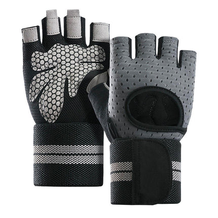 Summer Fitness Non-slip Breathable Half-finger Gloves Bicycle Riding Wear-resistant Shock-absorbing Silicone Short-finger Gloves