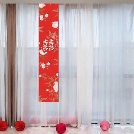 Wedding room layout suit wedding wedding curtain long pull flower bedroom living room photo props butterfly decoration