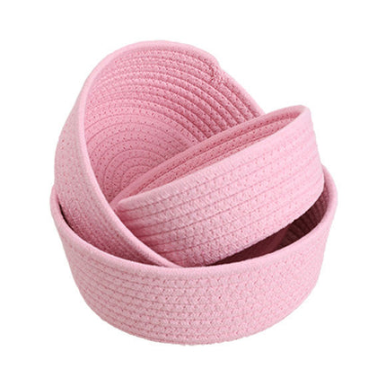 Cotton Woven Fabric Desktop Storage Basket Snack Toy Cosmetics Storage Office Desktop Storage Basket Entrance Miscellaneous