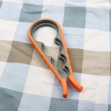 in stock four-in-one bottle opener kitchen multifunctional can opener can screwing cap non-slip labor-saving bottle opener