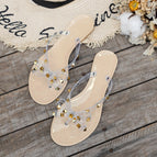 Gold nail transparent belt bow-skin color bottom / 36